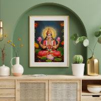 Beautiful Goddess Lakshmi Traditional Floral Art