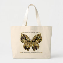 BEAUTIFUL GOLD AND BLACK GLITTER BUTTERFLY