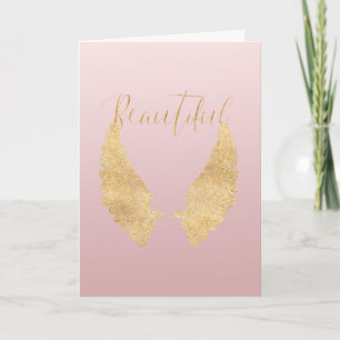Beautiful Gold Angel Card