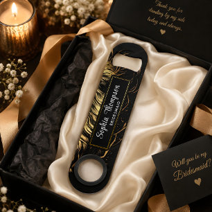Beautiful Gold Black Bridesmaid Wedding Favour Bar