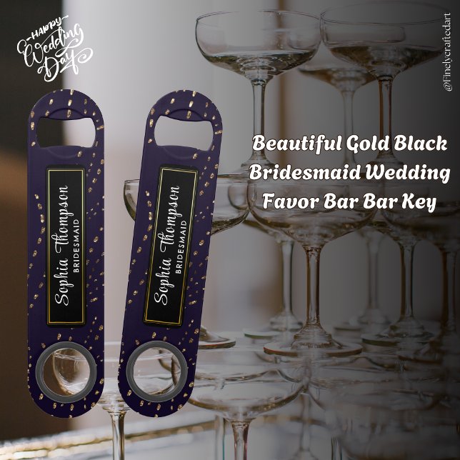 Beautiful Gold Black Bridesmaid Wedding Favour Bar (Creator Uploaded)