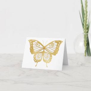 Beautiful Gold Butterfly BLANK  Card