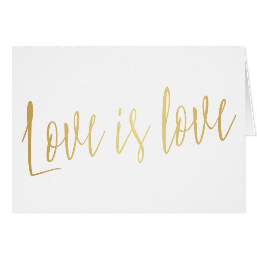 Image of Beautiful gold calligraphy "Love is love"