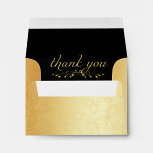 Beautiful Gold Foil, Elegant, Thank You Envelope