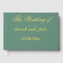 Beautiful gold foil wedding photo/ guest book. 
