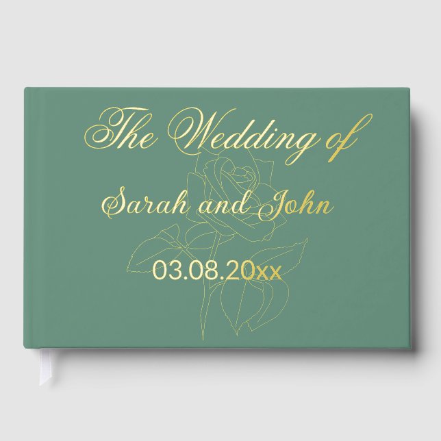 Beautiful gold foil wedding photo/ guest book.  book (Front)