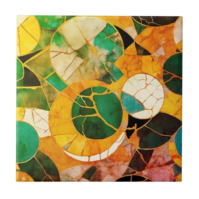 Beautiful gold green home tiles (Front)