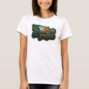 Beautiful Gold IRISH AND PROUD Statement Tee