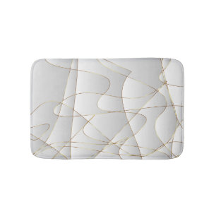 Beautiful gold lines bath mat