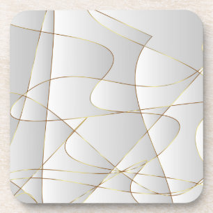 Beautiful gold lines coaster