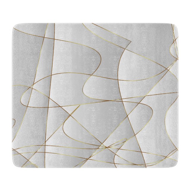 Beautiful gold lines cutting board (Front)