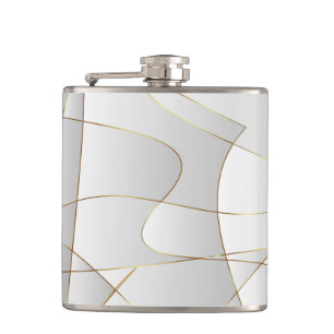 Beautiful gold lines hip flask