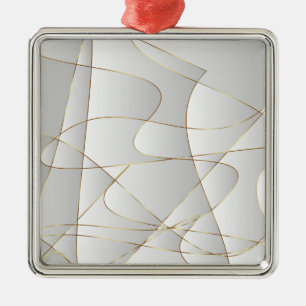 Beautiful gold lines metal tree decoration