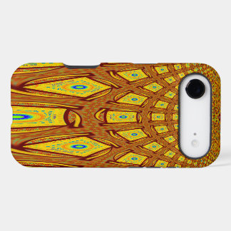 Beautiful Golden Brown African Tribal Print vector