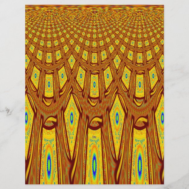 Beautiful Golden Brown African Tribal Print vector (Front)