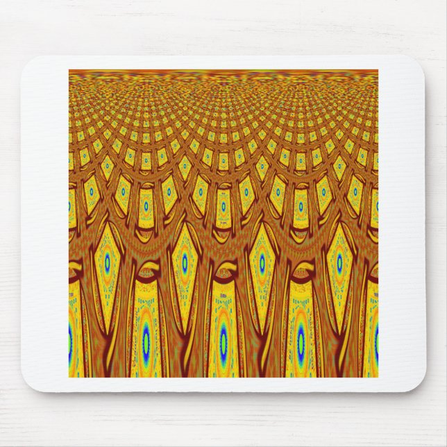 Beautiful Golden Brown African Tribal Print vector Mouse Mat (Front)