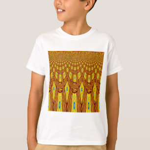 Beautiful Golden Brown African Tribal Print vector T-Shirt