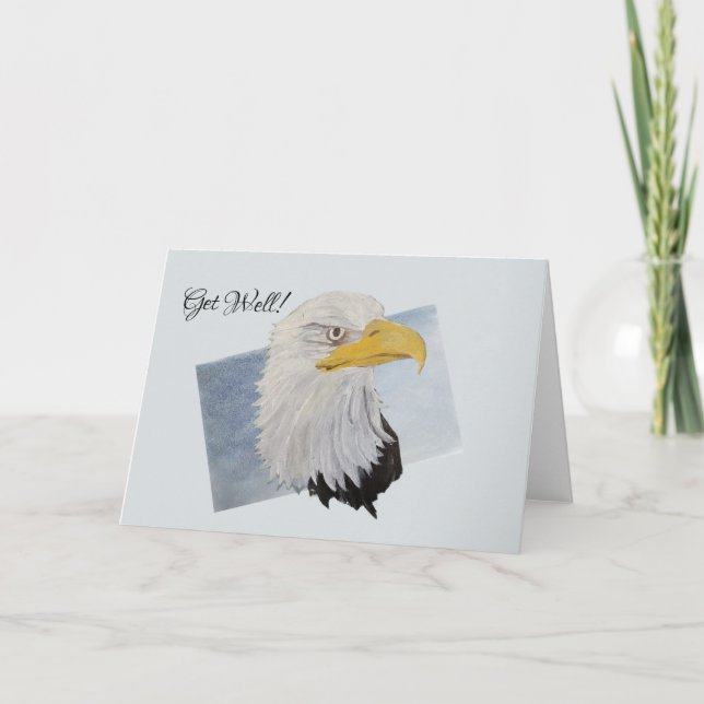 Beautiful Golden Eye American Bald Eagle Art   Card (Front)