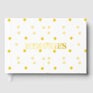 Beautiful golden foil memories photo/ guest book.  book