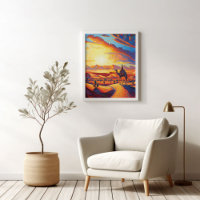 Beautiful Golden Hour Desert Sunset & Camels