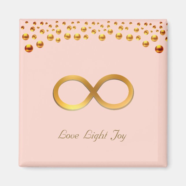 Beautiful Golden Infinity Symbol Magnet (Front)