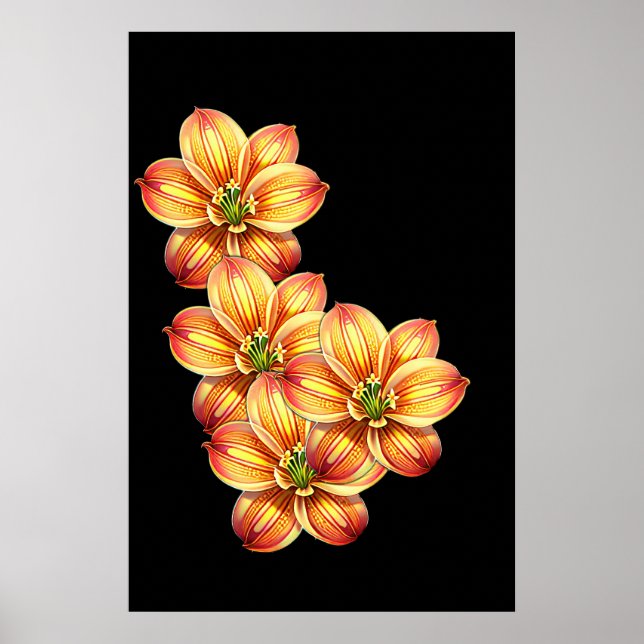 Beautiful Golden Lily Poster (Front)