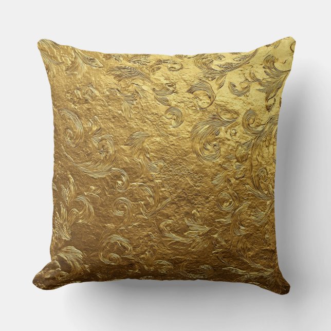 Beautiful Golden pattern Cushion (Front)