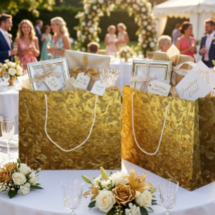Beautiful Golden pattern Large Gift Bag