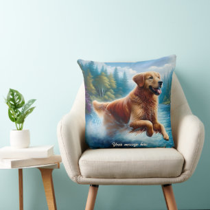 Beautiful Golden Retriever Cushion