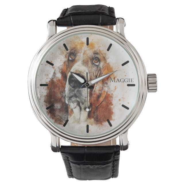 Beautiful Golden Retriever Custom Personalised Watch (Front)