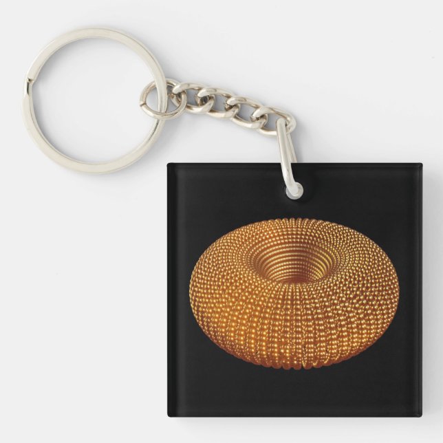 Beautiful Golden Torus Key Ring (Front)