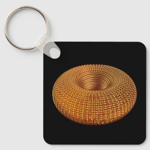 Beautiful Golden Torus Key Ring