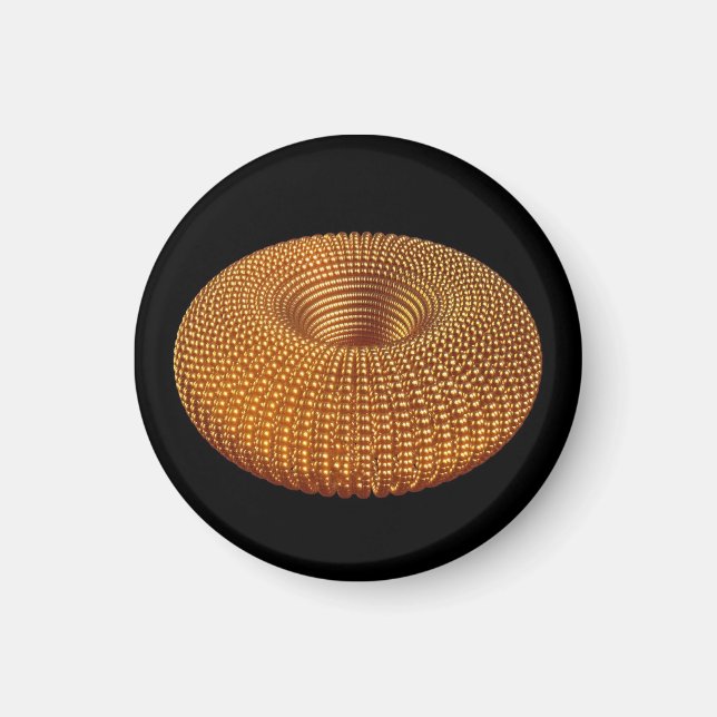 Beautiful Golden Torus Magnet (Front)