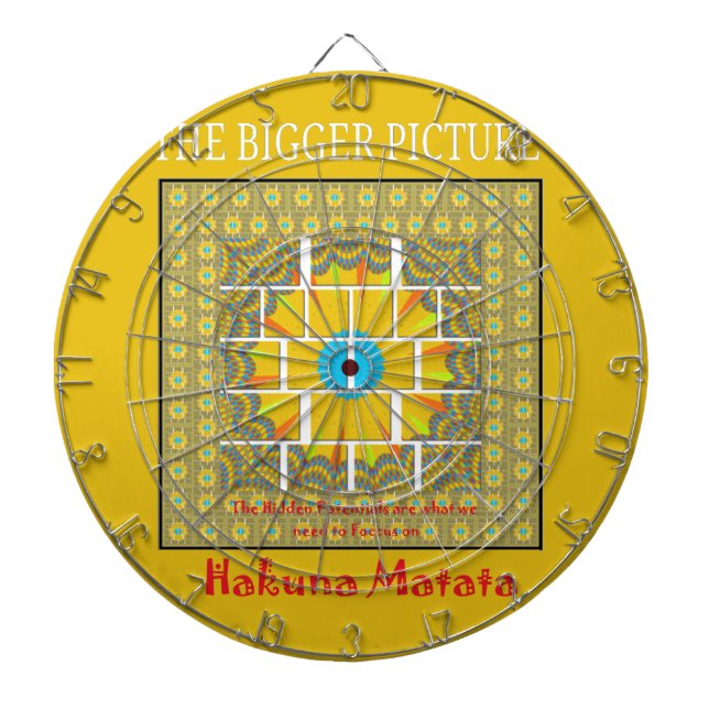 Beautiful golden yellow amazing graphic design   dartboard (Front)