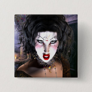 Beautiful Gothic Art 15 Cm Square Badge