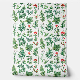 Beautiful graceful green twigs of different types  wallpaper