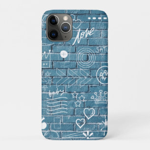 Beautiful Graffiti Art on Wall Green Calligraphy iPhone 11 Pro Case