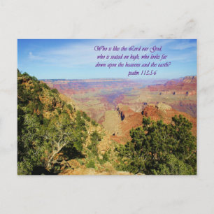 Beautiful Grand Canyon Photo with Bible Verse Postcard