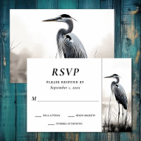 Beautiful Great Blue Heron Coastal Bird Wedding