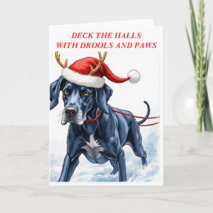 Beautiful Great Dane Christmas  Card