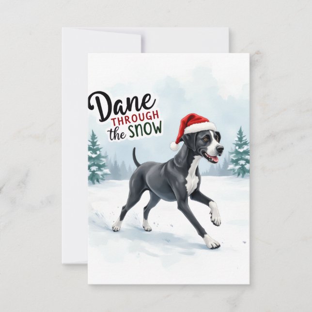 Beautiful Great Dane Cushion Thank You Card (Front)