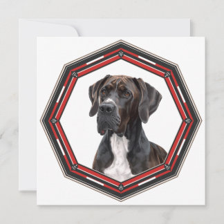Beautiful Great Dane In A Frame Invitation
