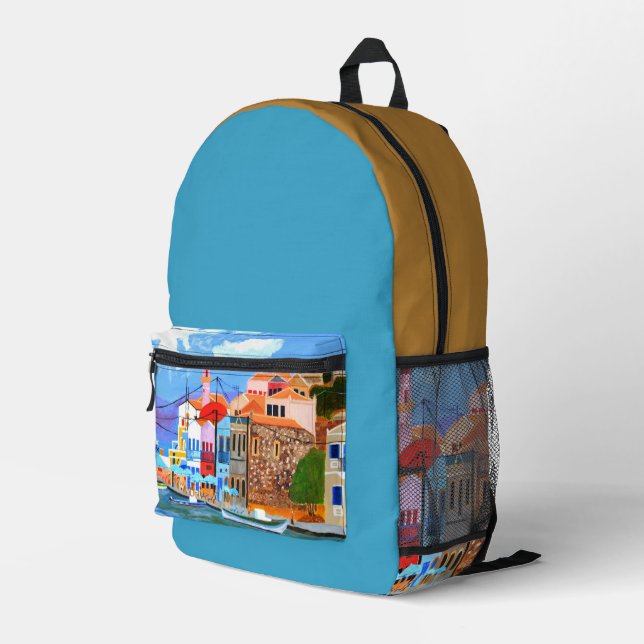 Beautiful Greece backpack  (Back Corner Right)