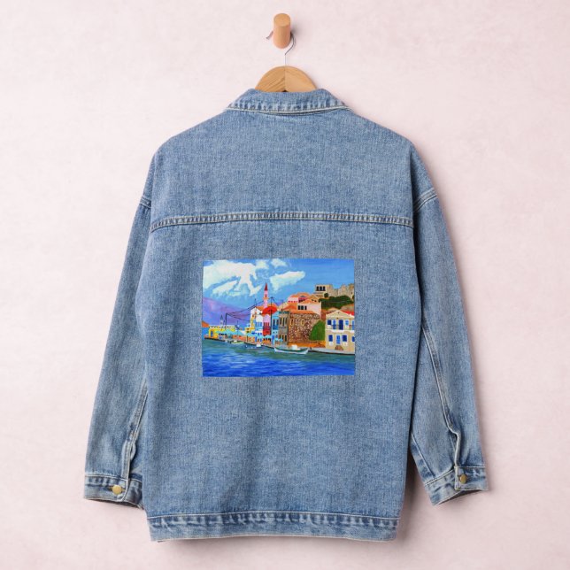 Beautiful Greece  Denim Jacket (Hangar)