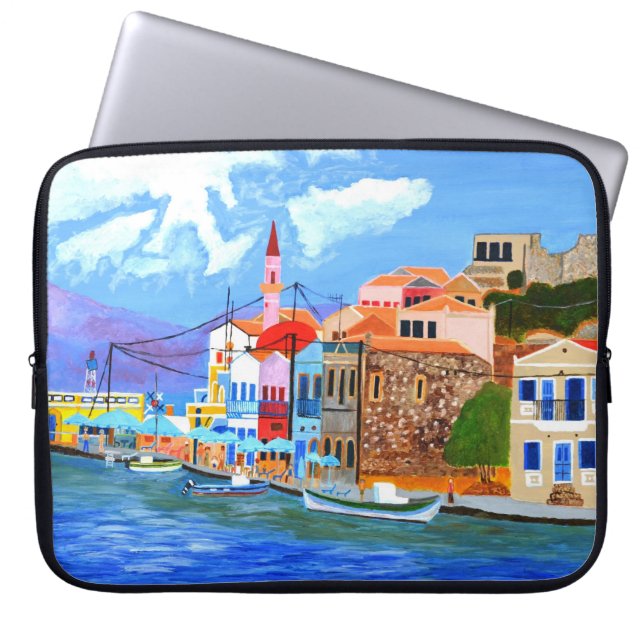 Beautiful Greece Electronics Bag (Front)