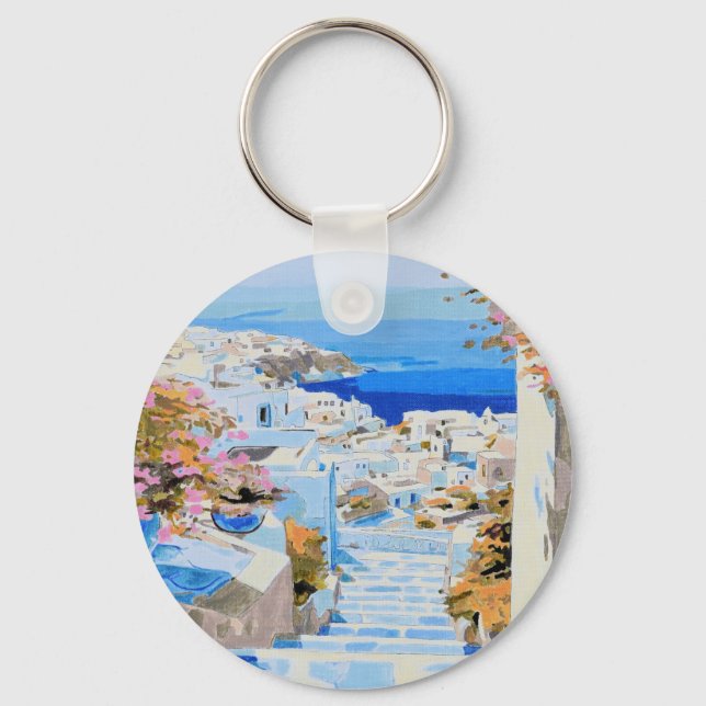 Beautiful Greece Keychain   (Front)