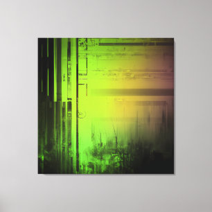 Beautiful Green abstract AI art canvas Print