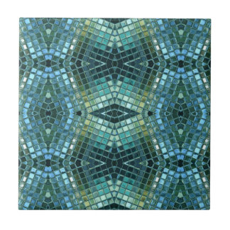 Beautiful Green and Blue Glass Mosaic Tile
