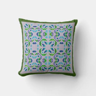 beautiful green and blue pattern cushion