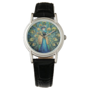 Beautiful Green and blue Peacock Watch